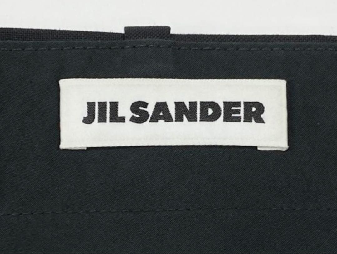 JIL SANDER バージンウール&モヘヤ　テーパードスラックス ブラック