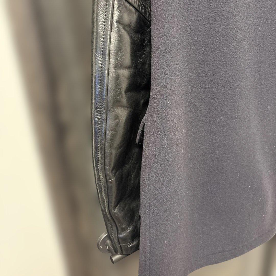 JUNYA WATANABE コムデギャルソン 初期型袖レザー切替ダッフルコート