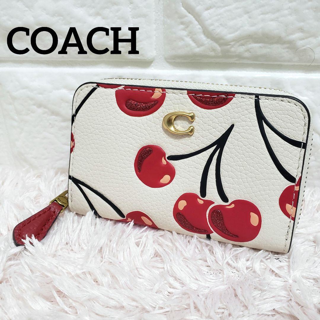 美品 COACH コーチ さくらんぼ チェリー カードケースケース