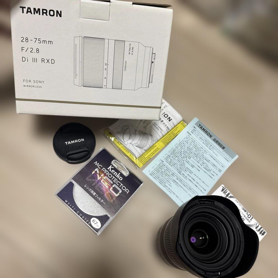 TAMRON 28-75mm F28 DI ズームレンズ 保護フィルターつき