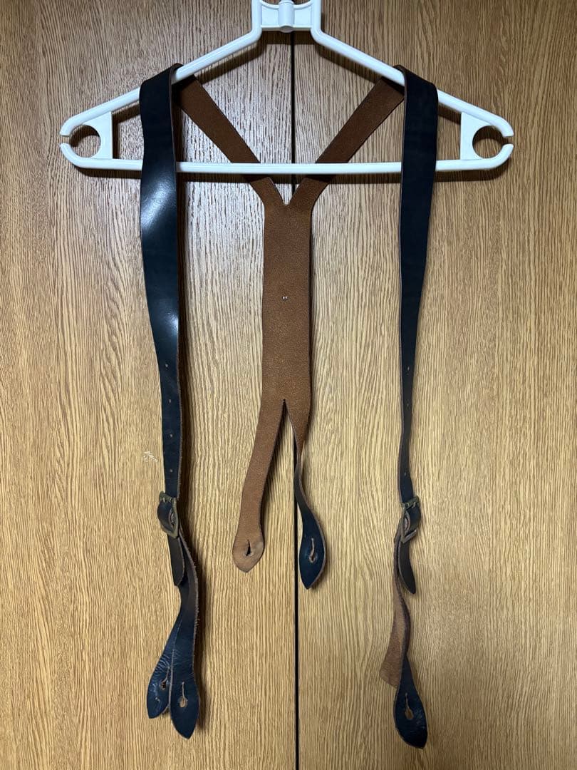 TCB× MOTOR CHROMEXCEL LEATHER SUSPENDER