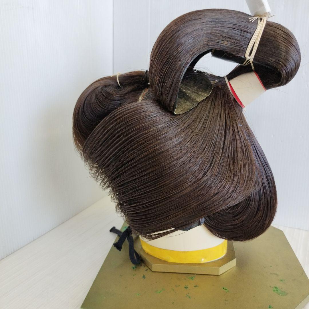 日本の伝統的ウィッグ　かつら　ダークブラウン　ハードケース付き