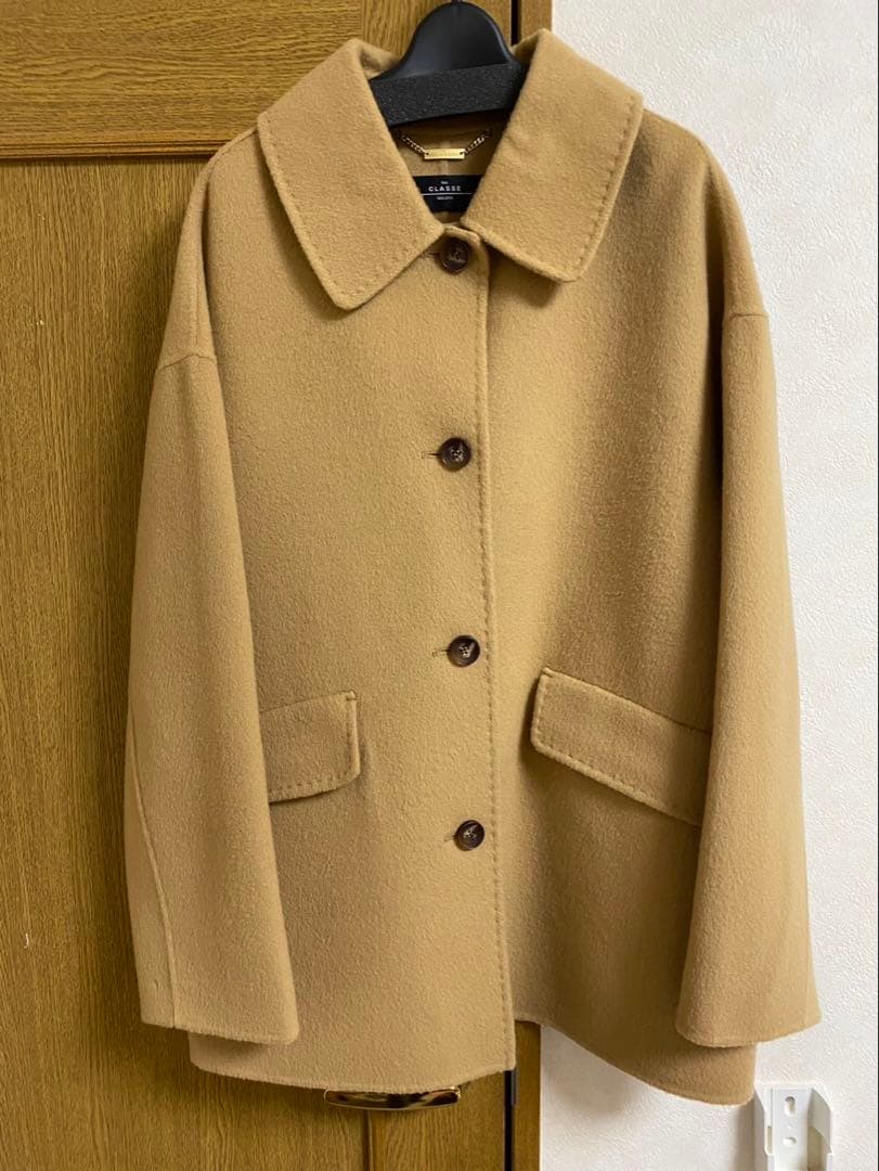DoCLASSE ピュアウールリバー・ミドルステンコート ベージュ/ 13号