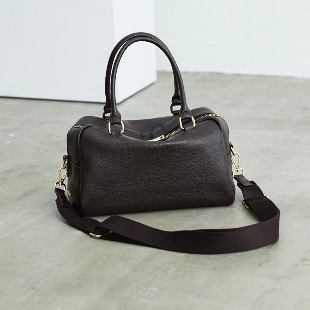 【新品未使用】ABAHOUSE SOEUR レザーボストンバッグ　ブラウン