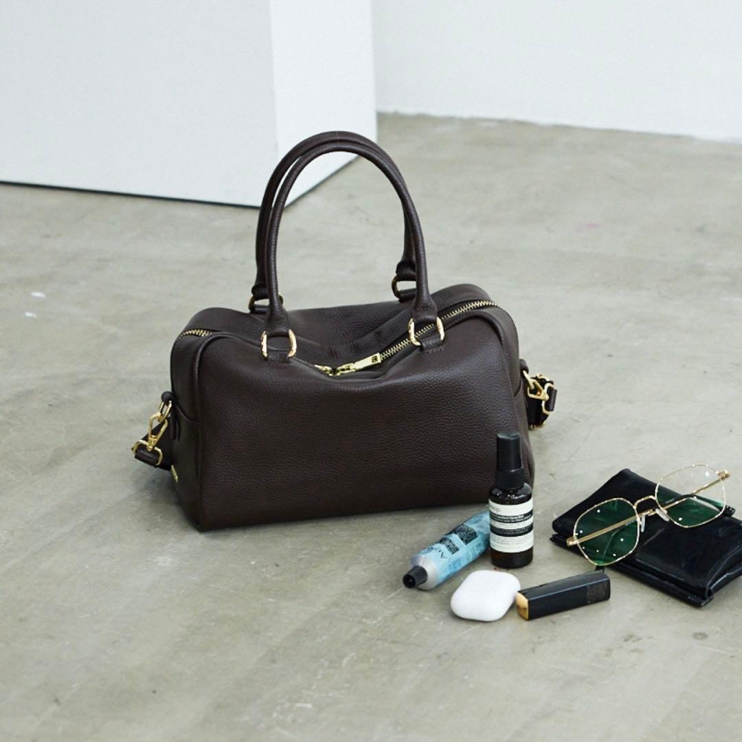 【新品未使用】ABAHOUSE SOEUR レザーボストンバッグ　ブラウン