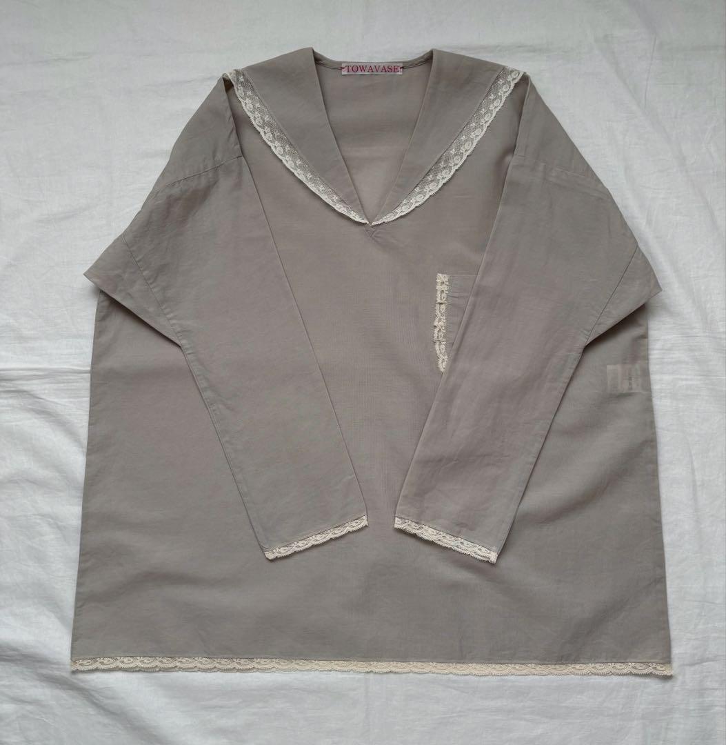 完売 TOWAVASE Leavers blouse (gray)