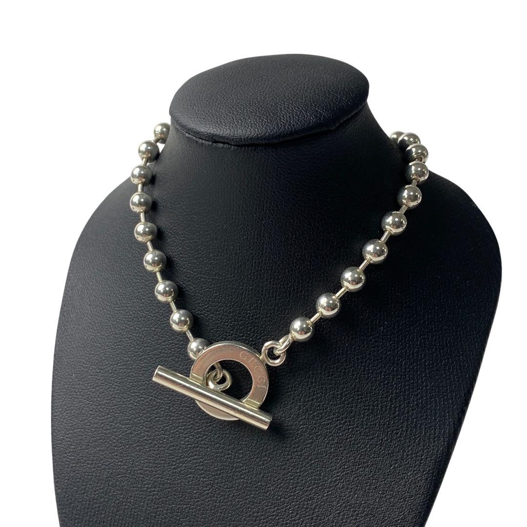 グッチ GUCCI ボールチェーン ネックレス シルバー 925