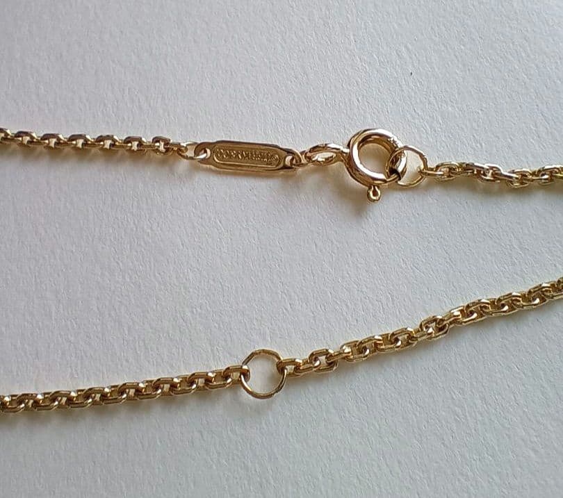 ティファニー K18 YG ハードウェアスモールダブルリンクペンダント