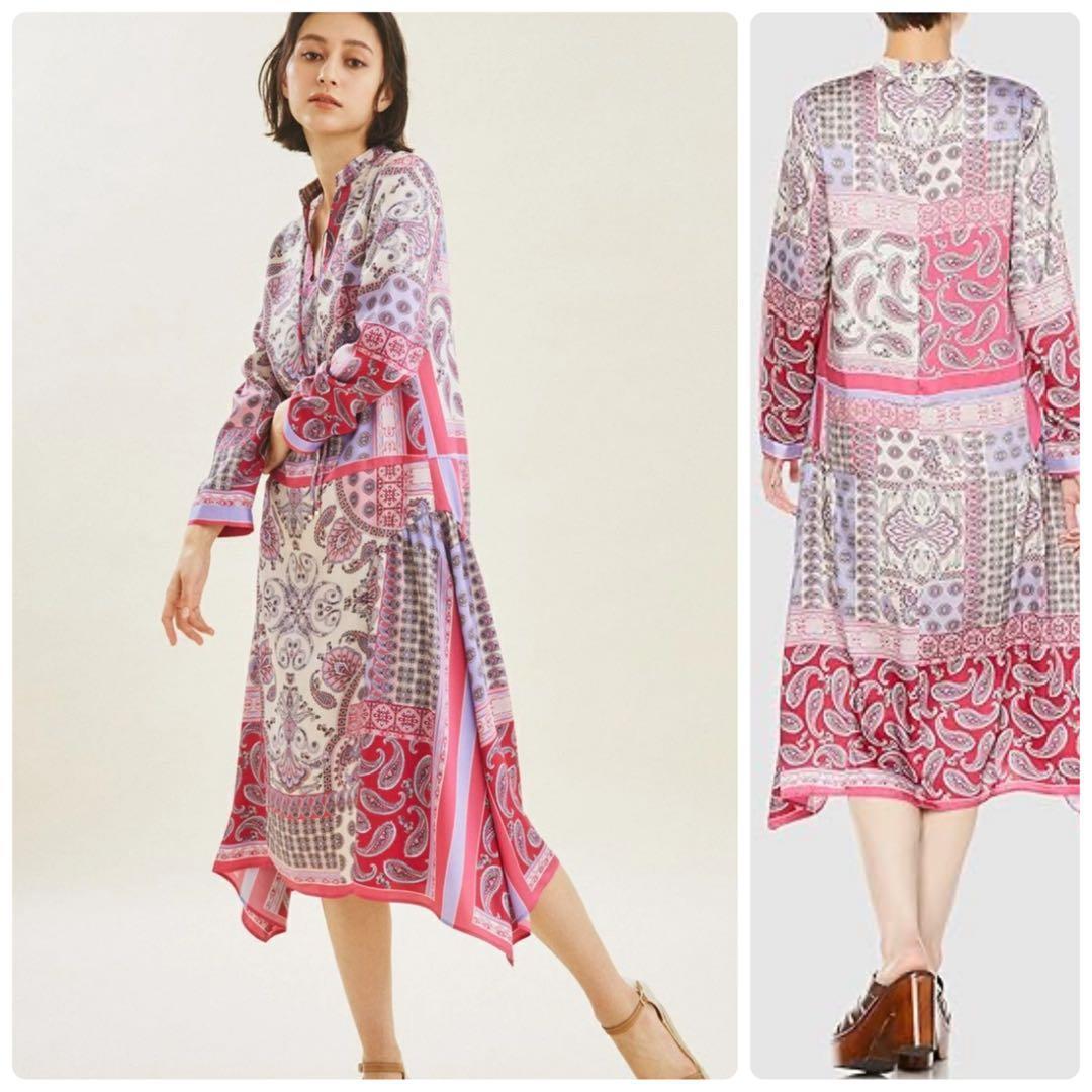 未使用級✨23ss即完売　グレースコンチネンタル ペイズリー柄ワンピース