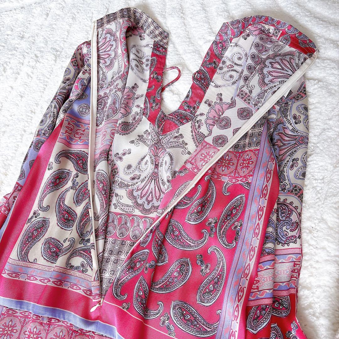 未使用級✨23ss即完売　グレースコンチネンタル ペイズリー柄ワンピース