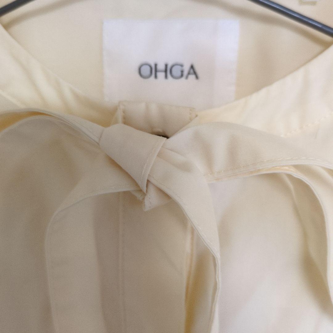 h*a様 【美品】OHGA オーガ　ボウタイ　リボン　イエロー　長袖シャツ　Мサ