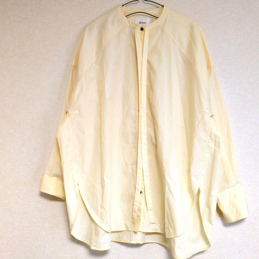h*a様 【美品】OHGA オーガ　ボウタイ　リボン　イエロー　長袖シャツ　Мサ