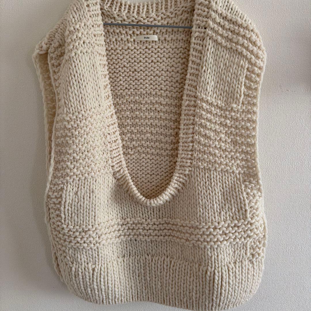 anuke アンヌーク Uネック ハンドニットベスト