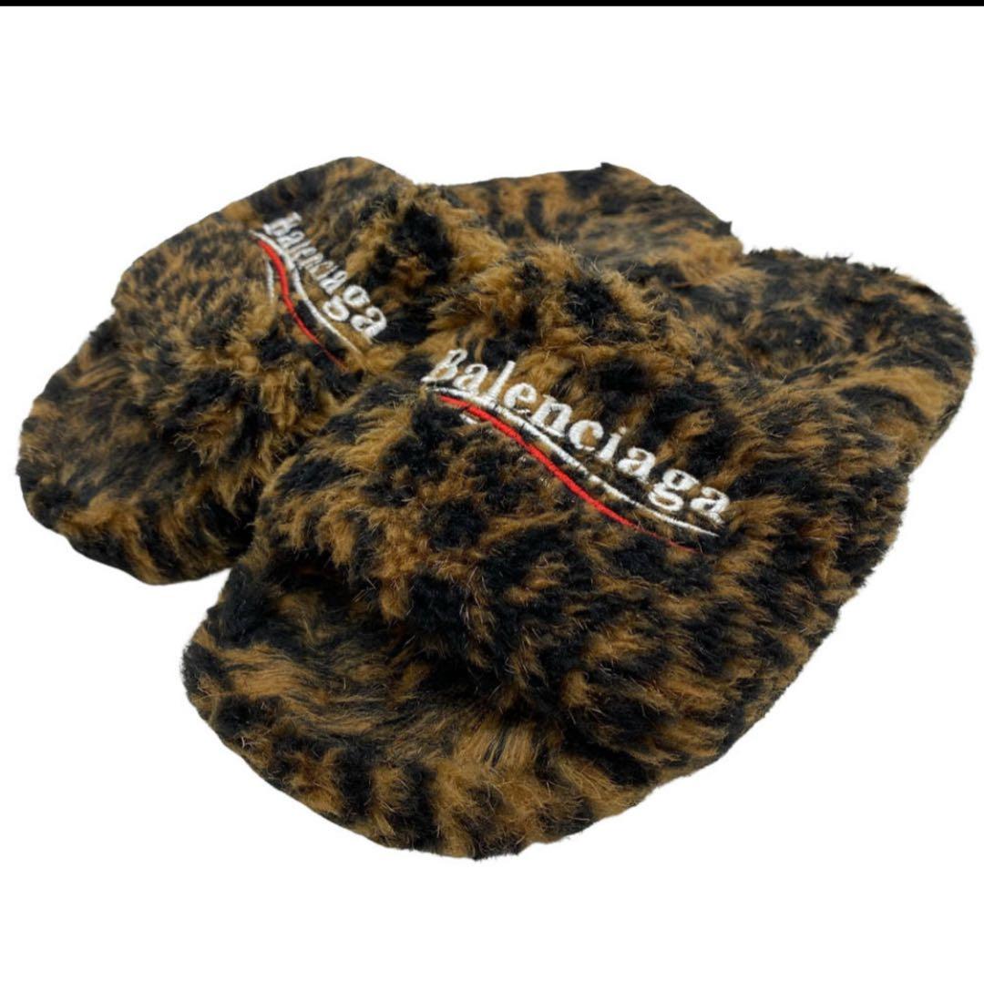 BALENCIAGA FurrySlide36ファーサンダル