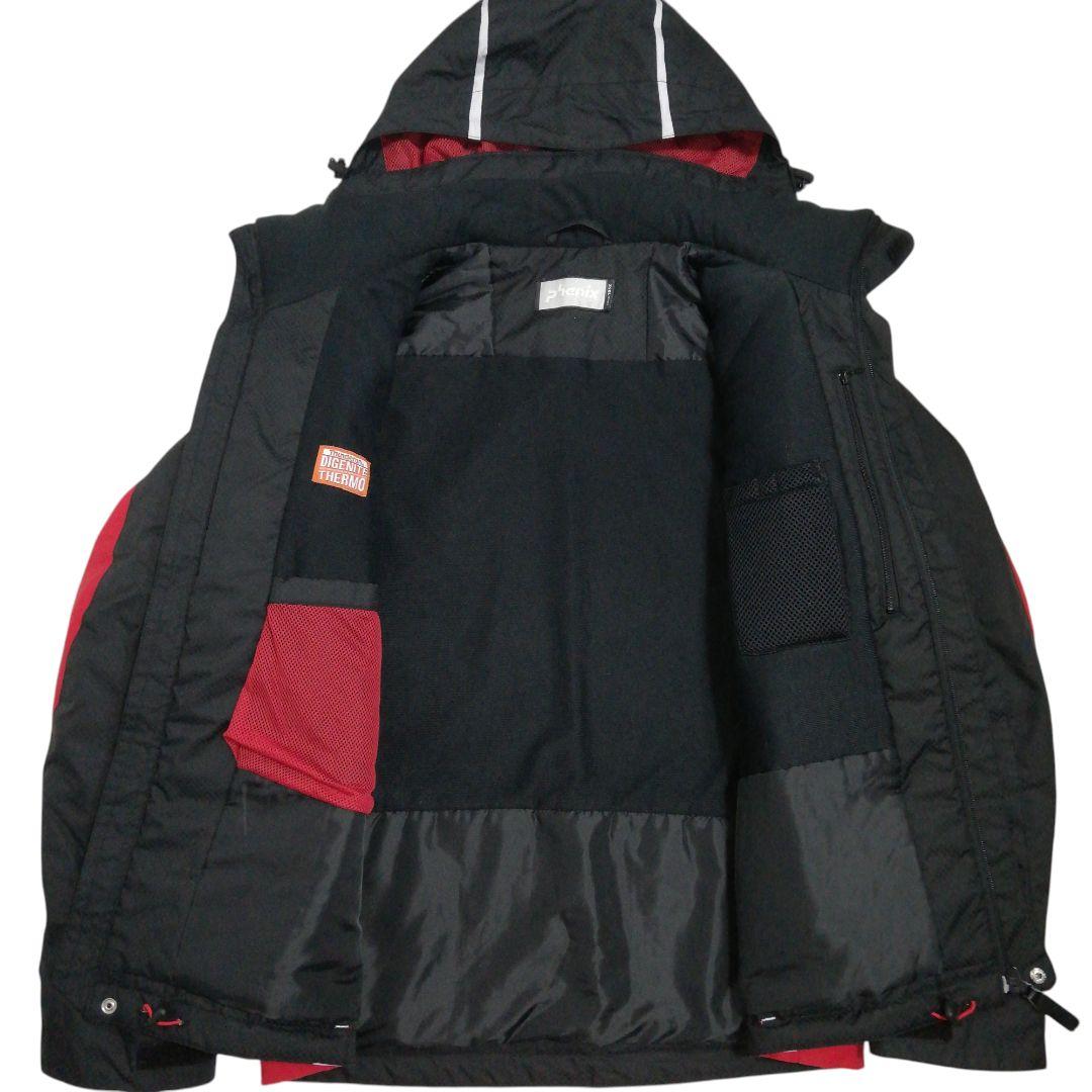 phenix メンズ スキーウェア ジャケット ブラック 黒 ロゴ フェニックス