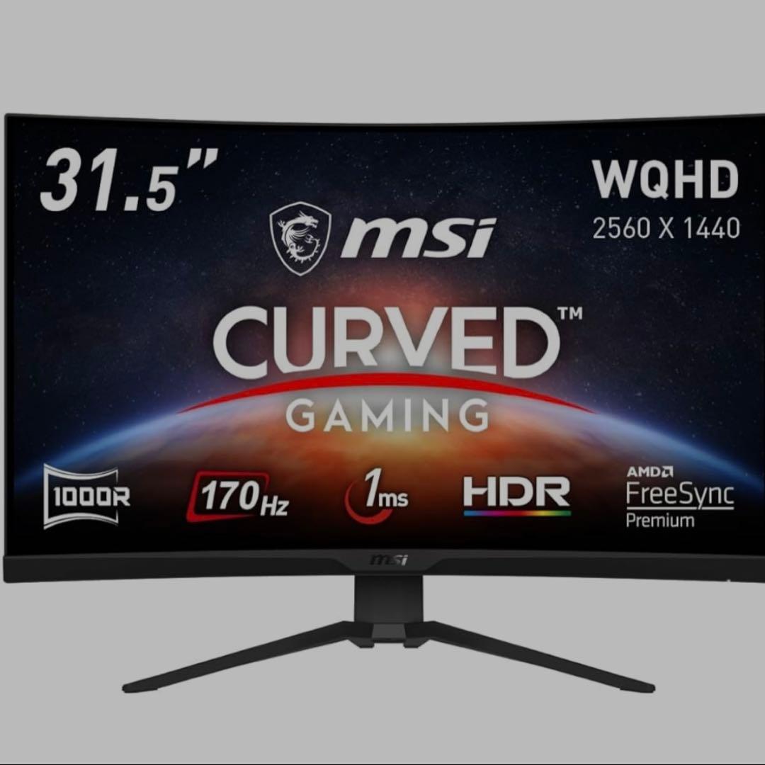 未使用新品MSI G322CQPゲーミングモニター　31.5インチ湾曲1000R