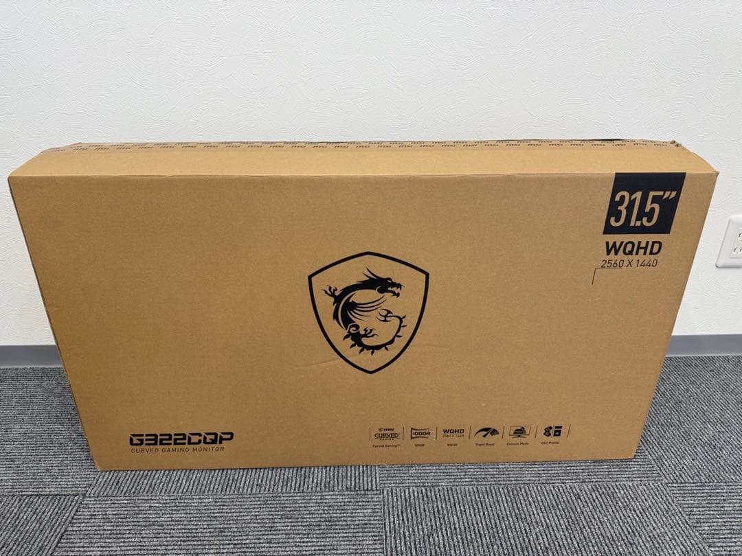未使用新品MSI G322CQPゲーミングモニター　31.5インチ湾曲1000R