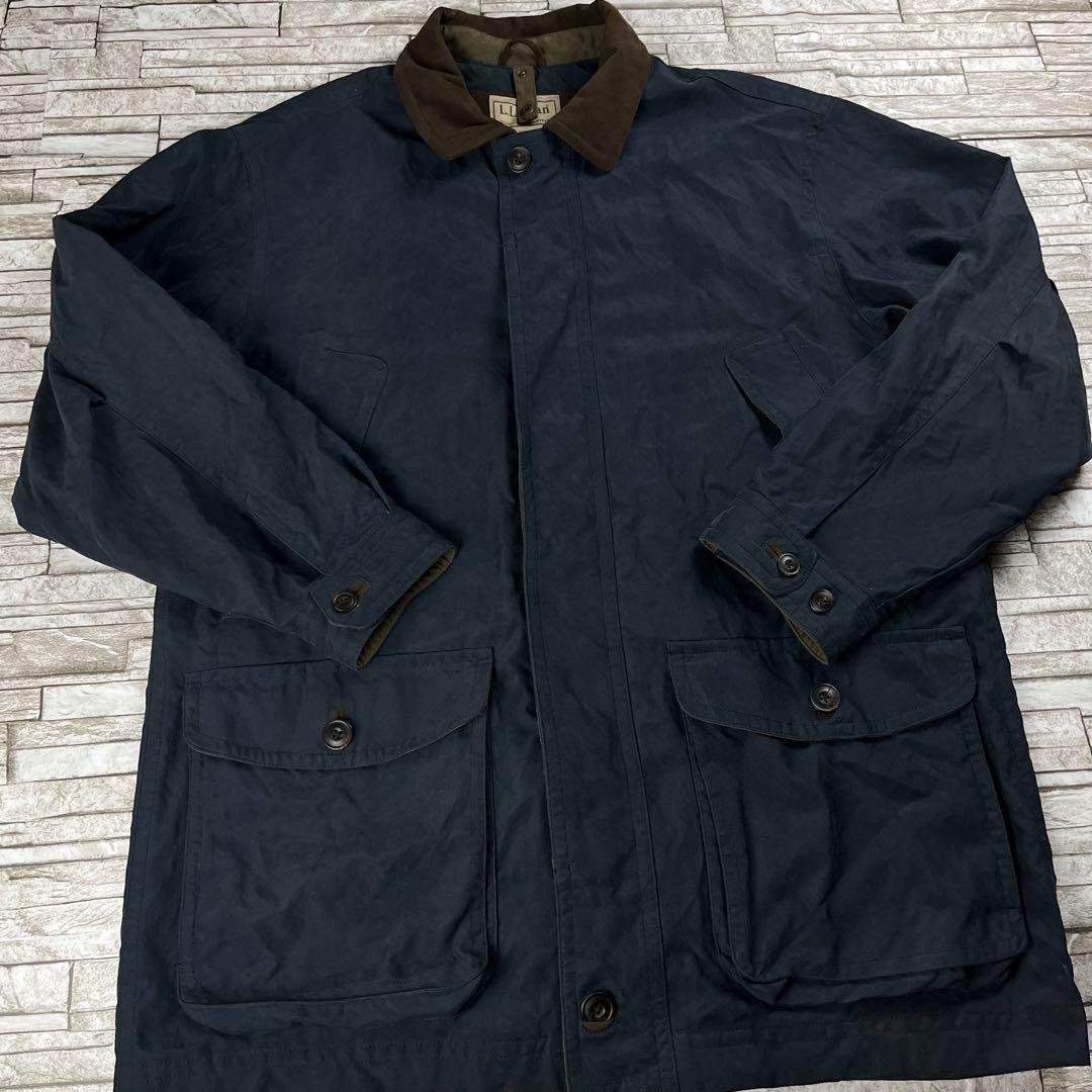 L.L.Bean ハンティングジャケット ロングコート ネイビー L