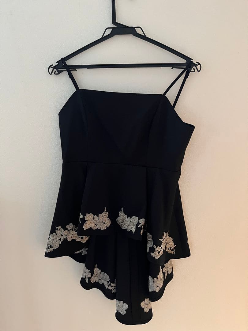 etoll 刺繍ペプラムビスチェ&Iラインドレスセットアップ　お直し済&アクセ付