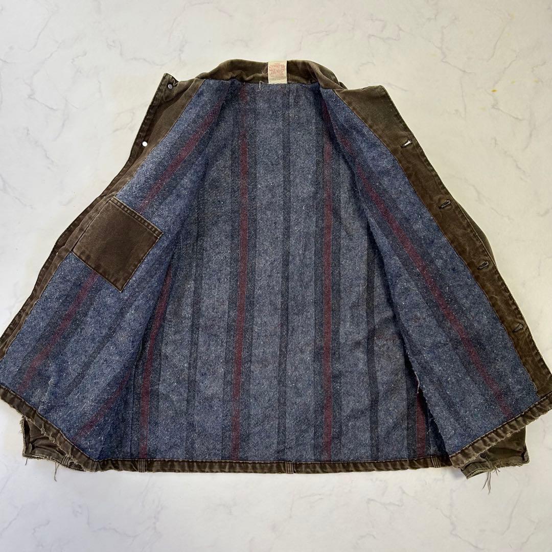 【雰囲気抜群】カーハート ミシガンチョアコート フェード ヒゲ ハチノス 襤褸