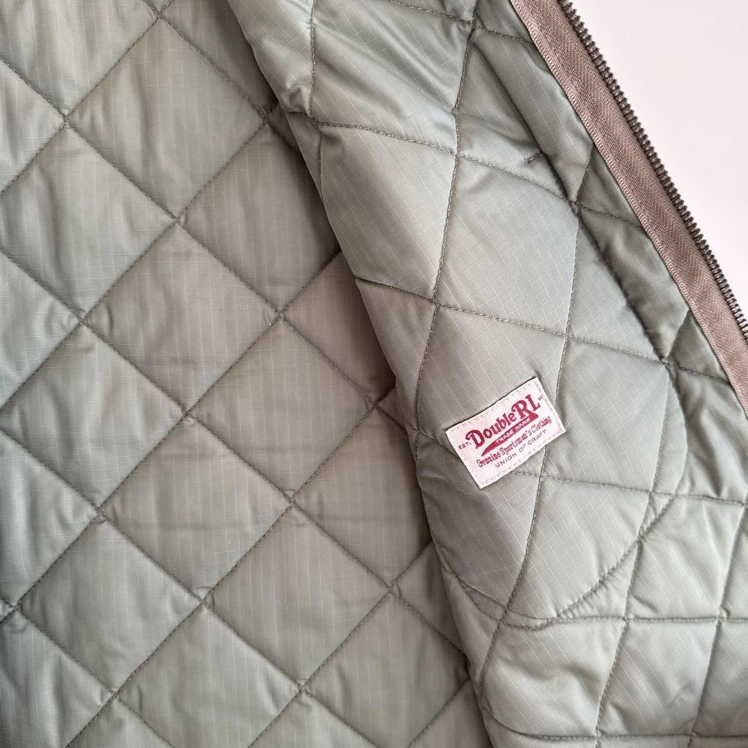 Double RL ダブルアールエル キルティングベスト　レザーパッチ