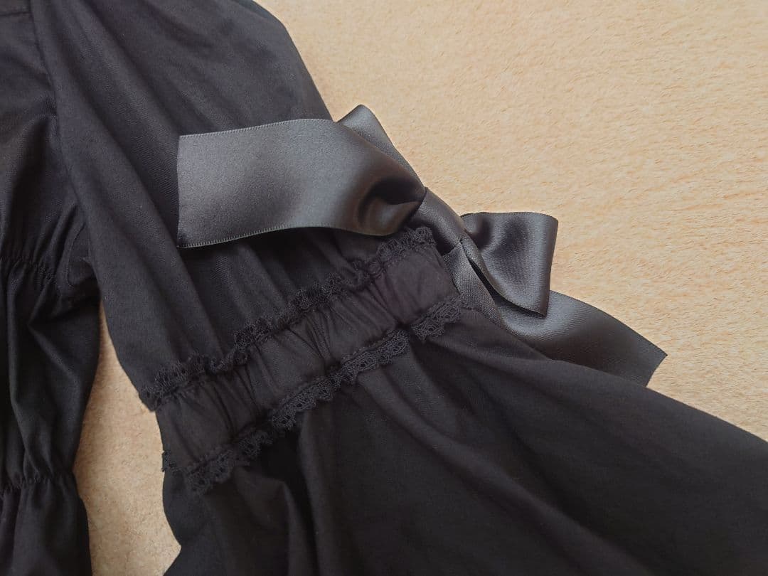 丸襟姫袖　メタモルフォーゼ　ロリータ　ブラウス　ブラック
