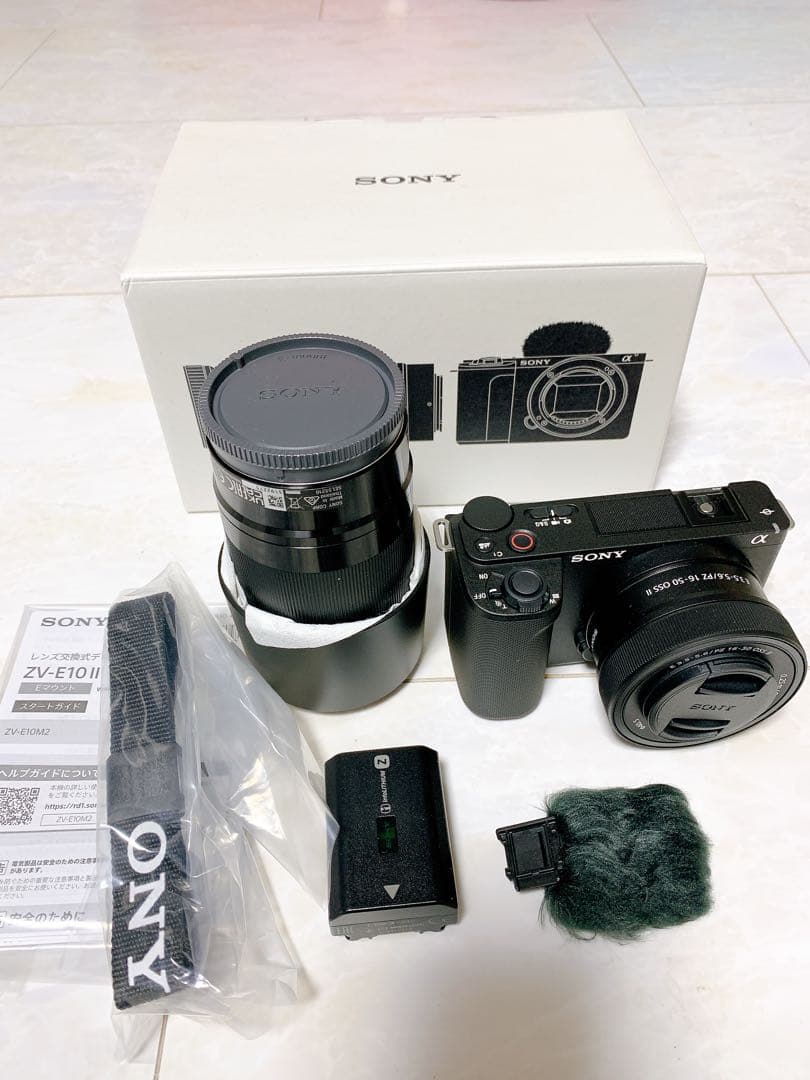 【ほぼ新品】SONY ZV-E10Ⅱ ダブルズームレンズキット 、本体、（98）