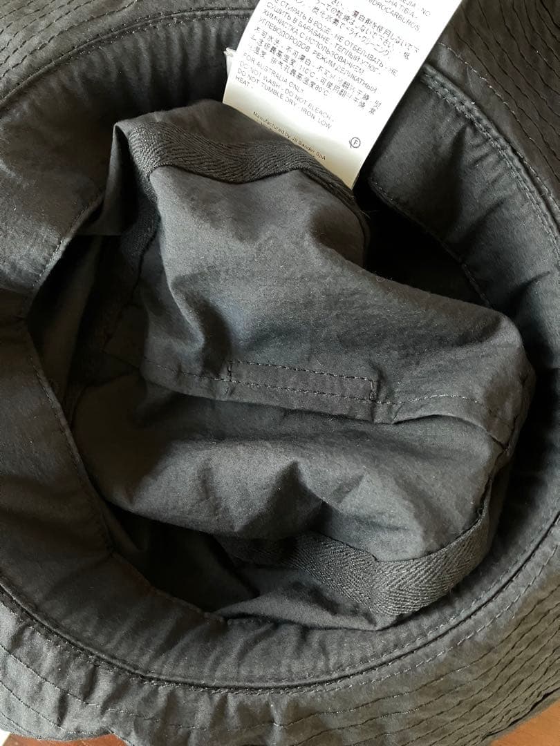 JIL SANDER スナップボタン バケットハット黒XL