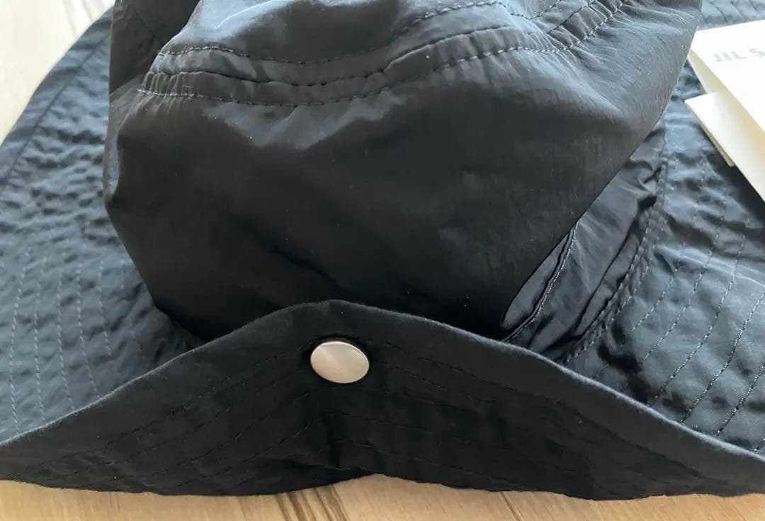 JIL SANDER スナップボタン バケットハット黒XL