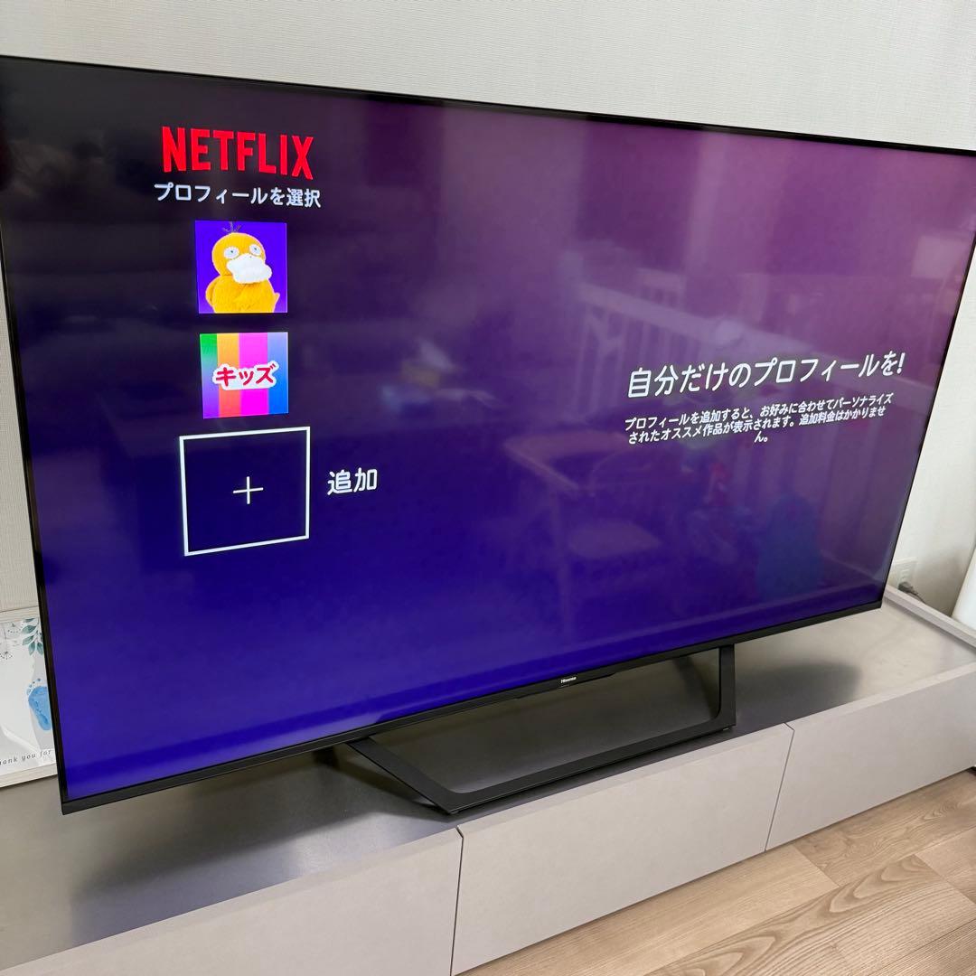 ハイセンス 65V型 4K液晶テレビ 65U7F スマートテレビ 動画アプリ○