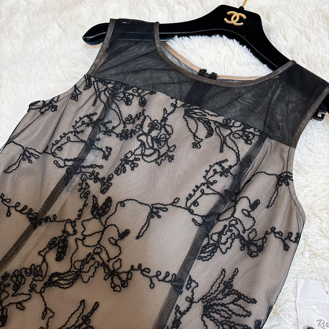 2024年モデル☆Rire Fete フラワーエンブロイダリー ケープ ドレス