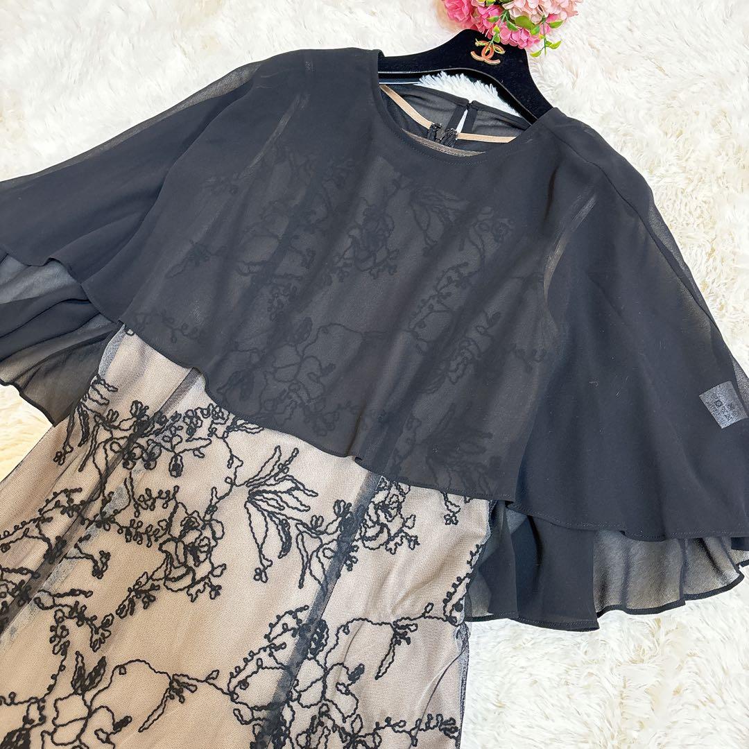 2024年モデル☆Rire Fete フラワーエンブロイダリー ケープ ドレス