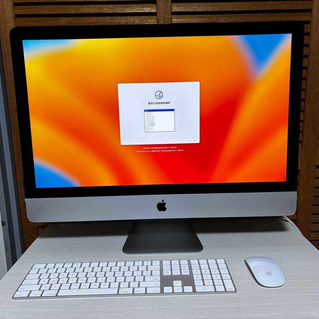 iMac Retina 5K 27インチ (Mid 2017)　メモリ：64GB