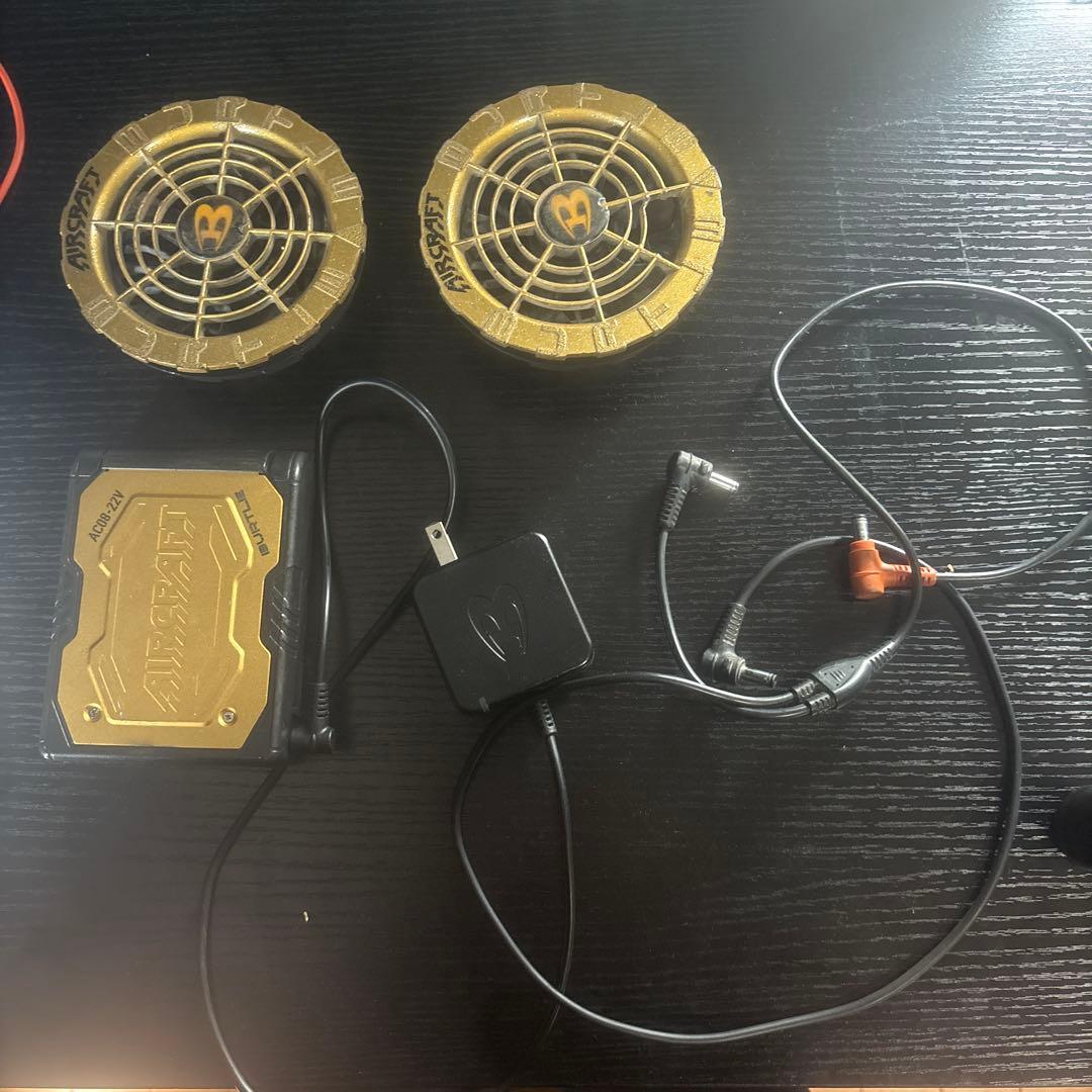 Burtle バートル 空調服ファン、バッテリー、ケーブル AC08-22V