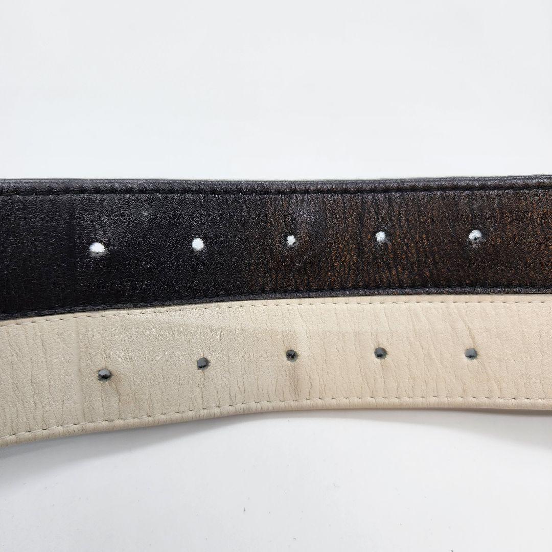 【 激レア☆ 】 シャネル　レザーベルト　モノトーン　バイカラー　ゴールド金具