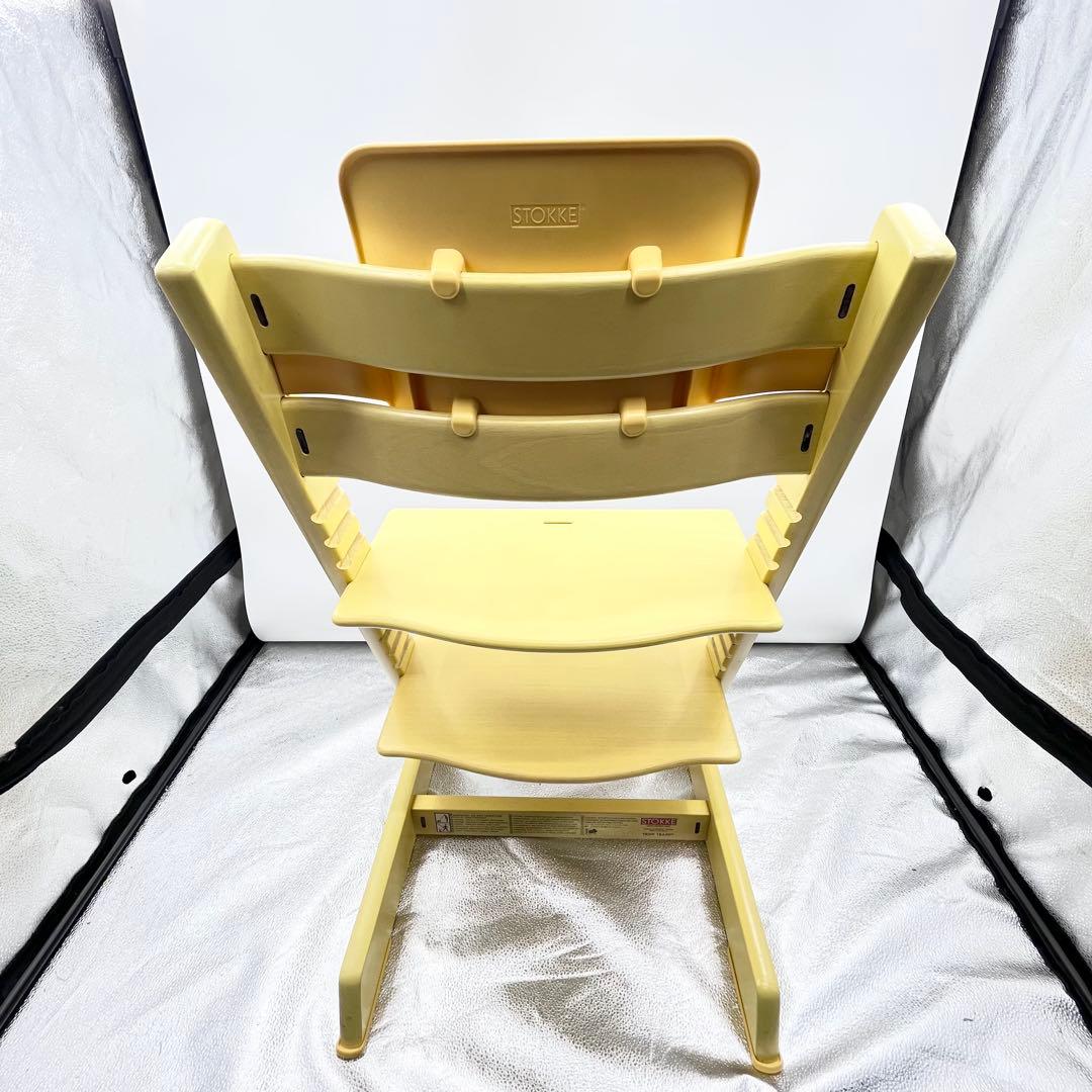 STOKKE トリップトラップ シリアル4 イエロー 背もたれ付き