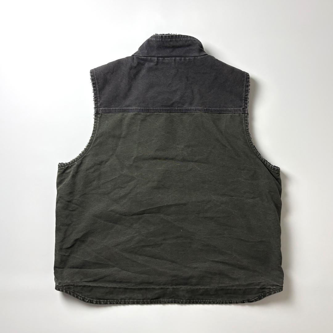 carhartt ダックベスト 裏ボア 2XL モスグリーン ブラック
