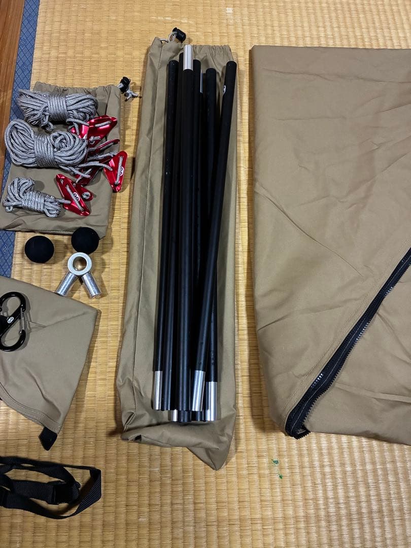 山稜二股ティピーテントtc180 美品!!煙突ポート有り　薪ストーブ