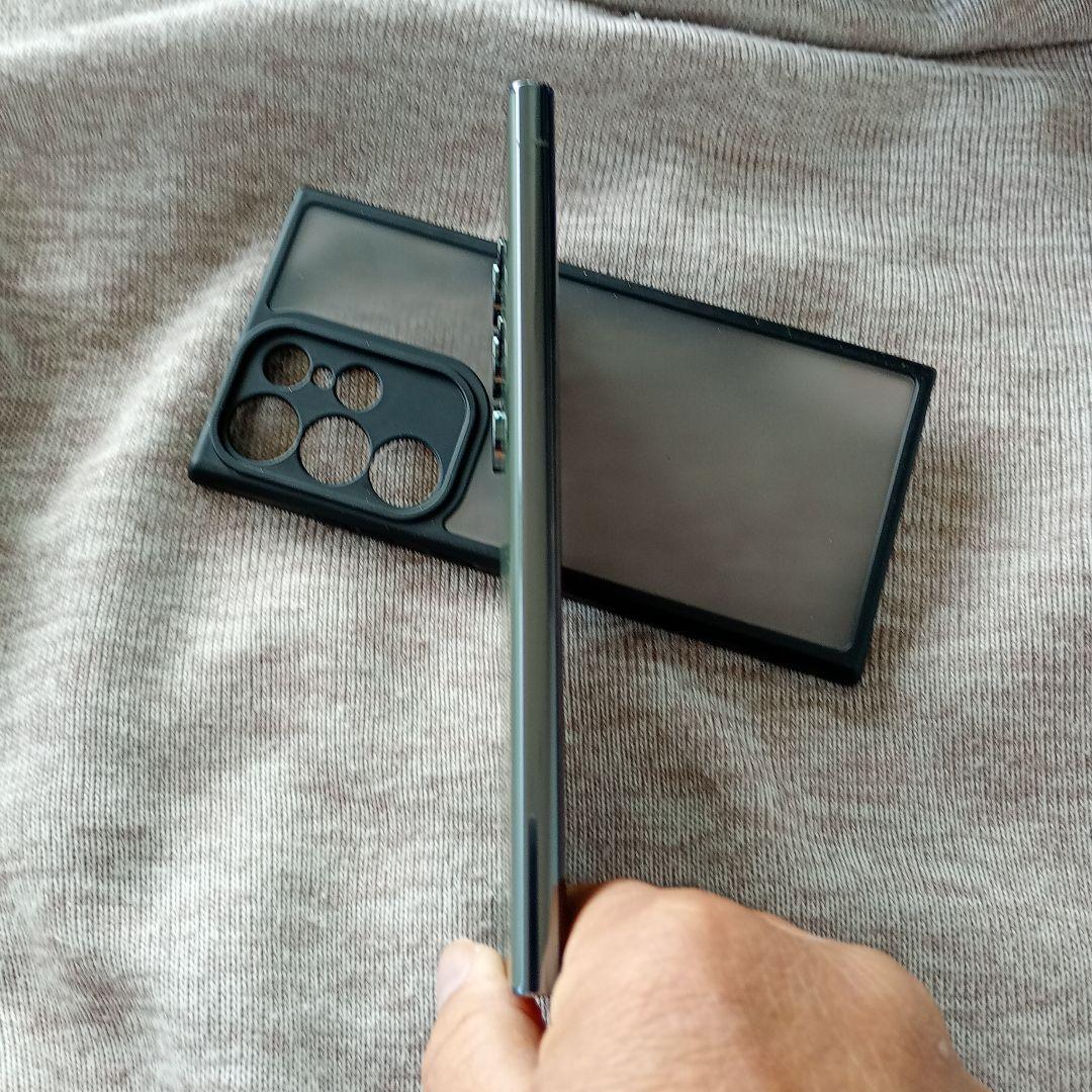 【良品】Samsung Galaxy S23 Ultra グリーン ケース付き