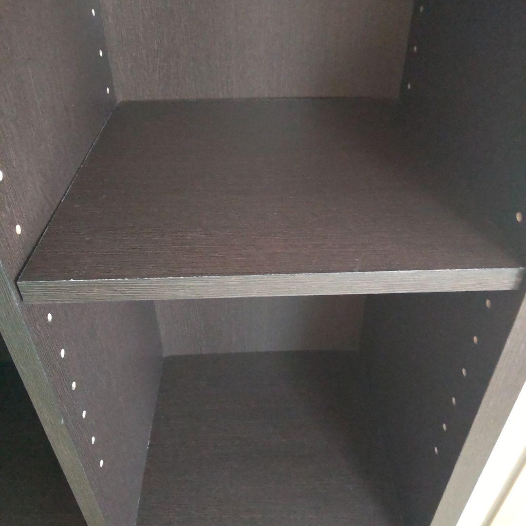 ニトリ 本棚 ダークブラウン 完成品 移動棚あり 高さ180cm