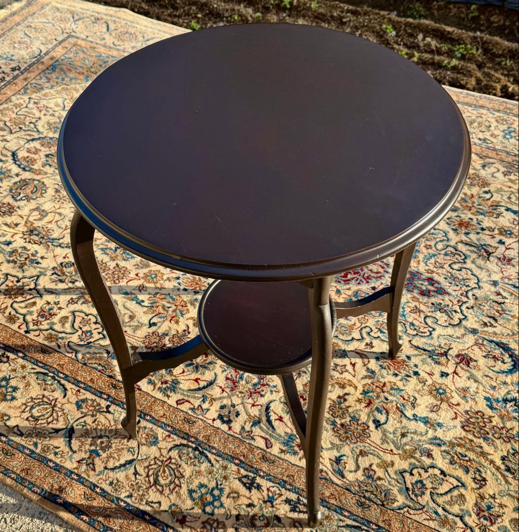 英国アンティーク ラウンドサイドテーブル 花台