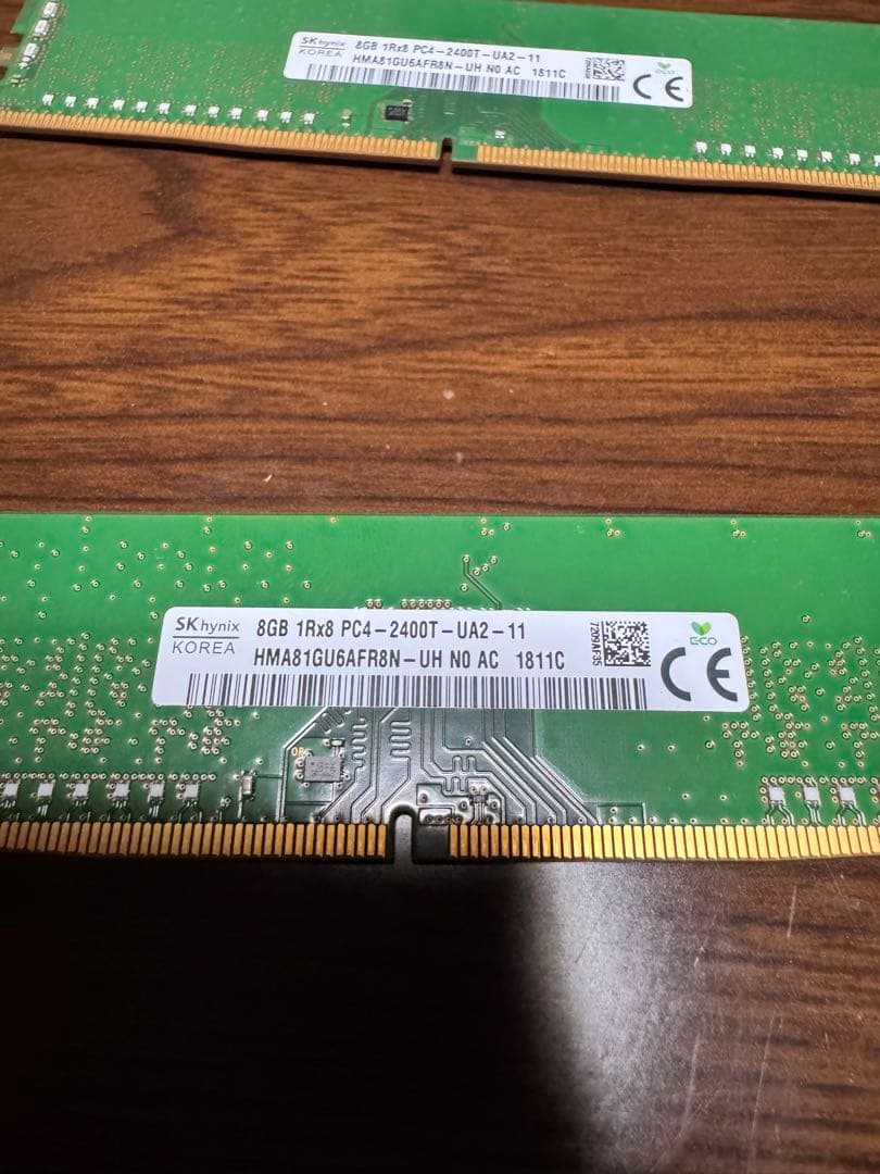 SK hynix DDR4 8GB 2400MHz 2枚 動作確認済み