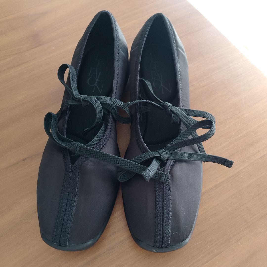 LETALON ブラック フラットシューズ スニーカーパンプス