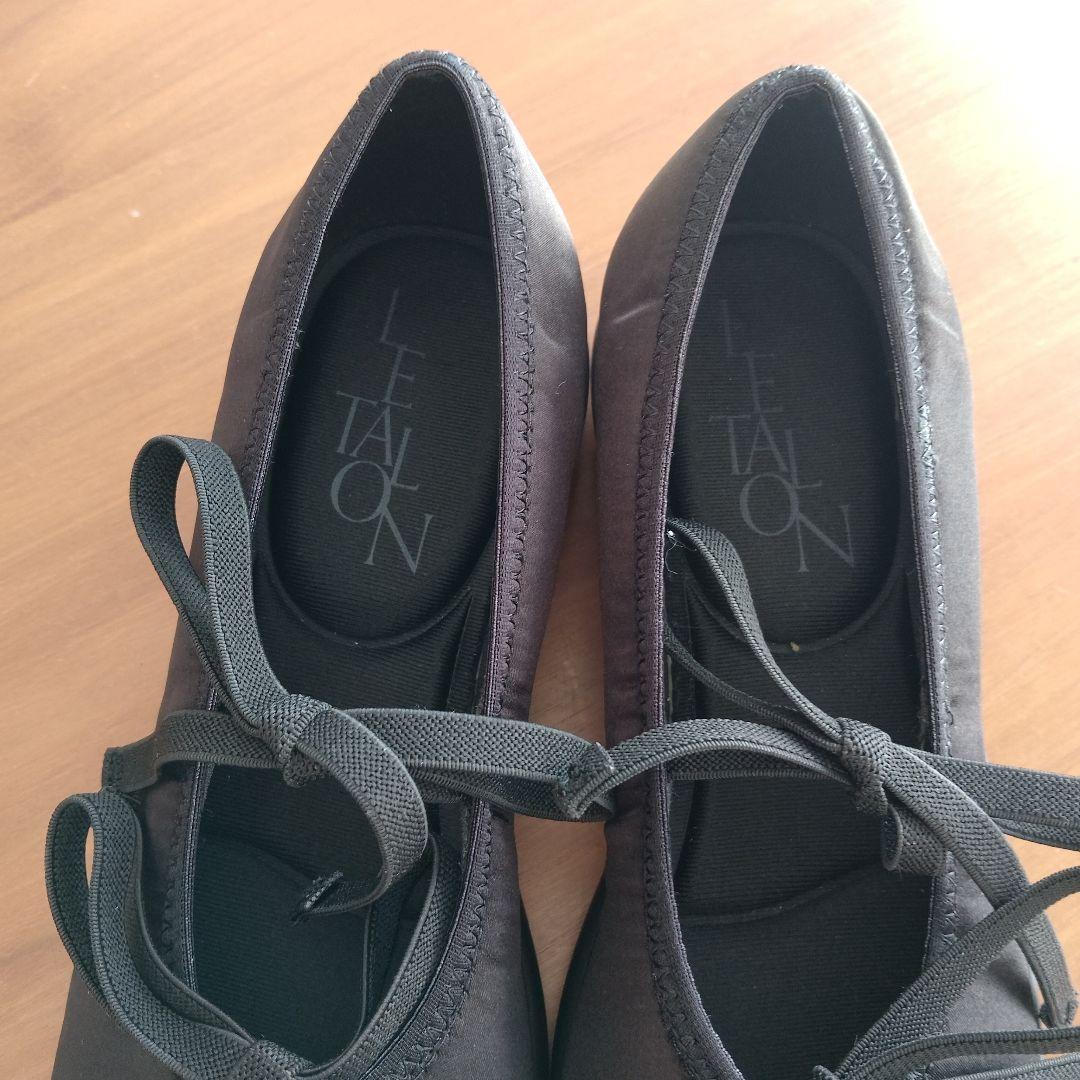 LETALON ブラック フラットシューズ スニーカーパンプス