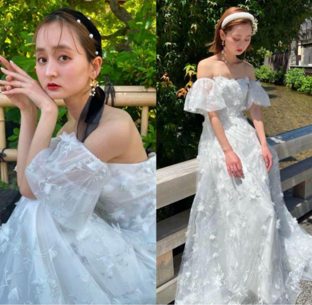 ドレスプロダクション　パフスリーブドレス（収納カバー付）　前撮り　結婚式