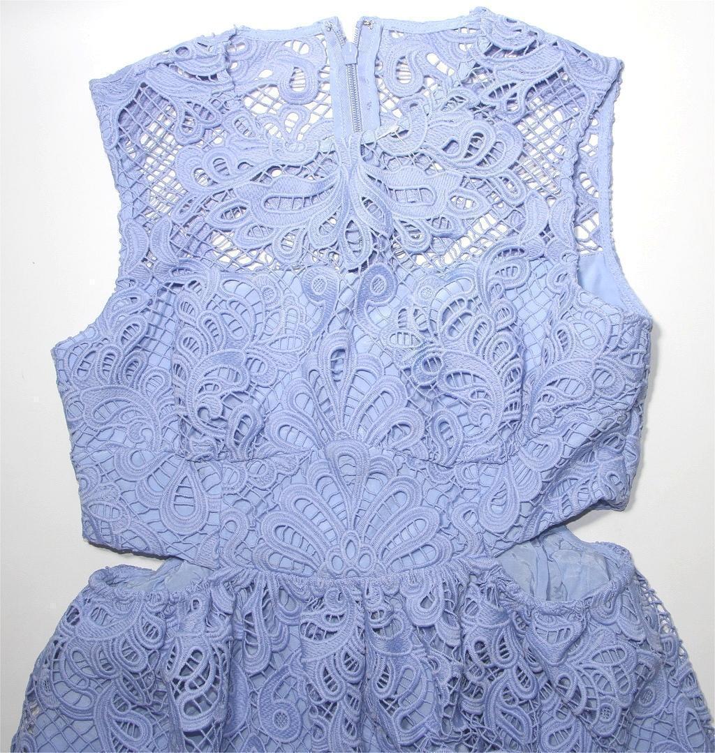 コ*マ様 セルフポートレイト ワンピース レース ブルー UK8 未使用 Cut