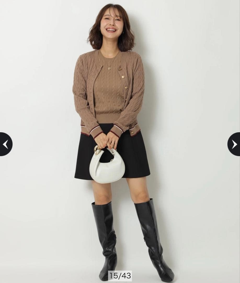 新品Apuweiser-riche バックジップフォルムミニスカート　裏地付き