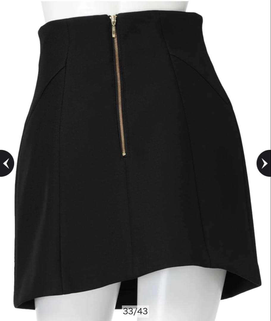 新品Apuweiser-riche バックジップフォルムミニスカート　裏地付き