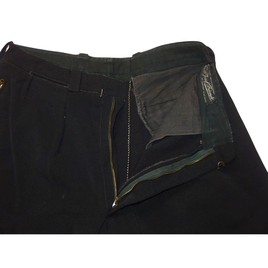 ▪️40s GERMANY ビンテージ パンツ ドイツ ユーロ 半端丈 w30 黒