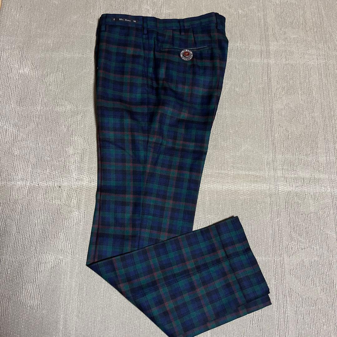 PT01 チェック柄 スラックス 50